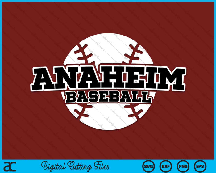 Anaheim honkbal blok lettertype SVG PNG digitale snijbestanden