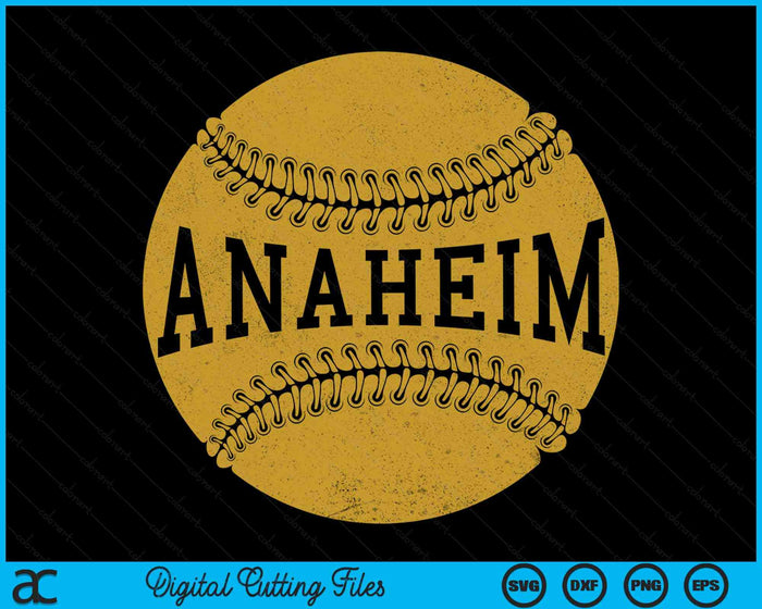 Anaheim honkbal fan SVG PNG digitale snijbestanden