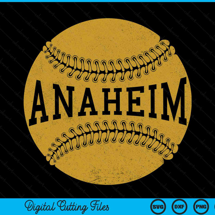 Anaheim baseball fan SVG cut file
