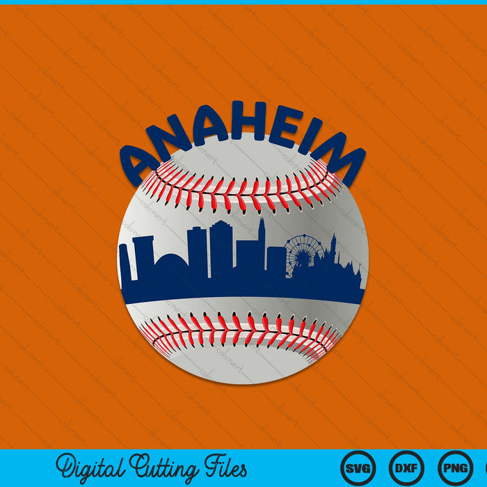 Anaheim baseball team fans of space city SVG PNG cut file for Cricut