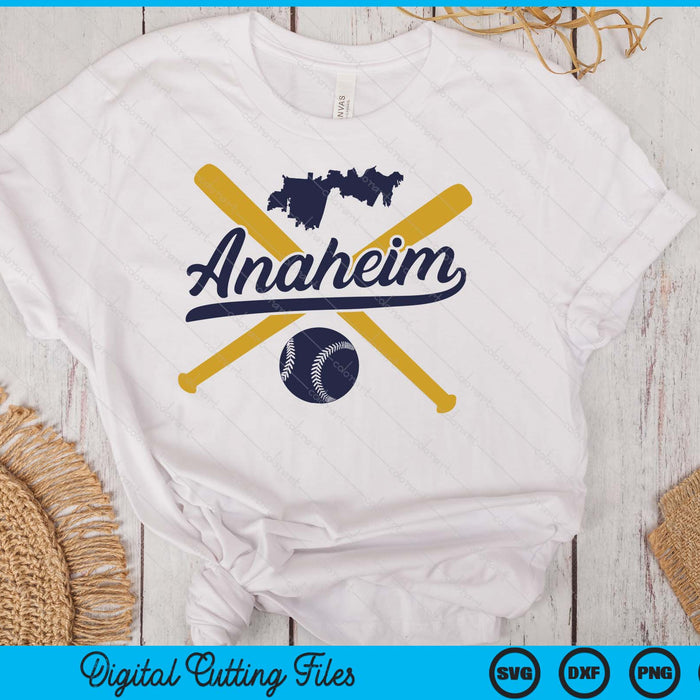 Anaheim Baseball Vintage Wisconsin Pride Love City SVG PNG Digital Cutting Files
