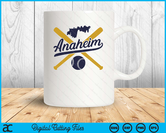 Anaheim Baseball Vintage Wisconsin Pride Love City SVG PNG Digital Cutting Files