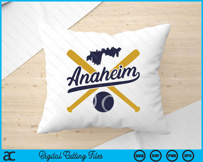 Anaheim Baseball Vintage Wisconsin Pride Love City SVG PNG Digital Cutting Files