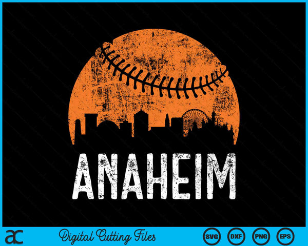 Anaheim Skyline Anaheim Baseball SVG PNG Digital Cutting Files