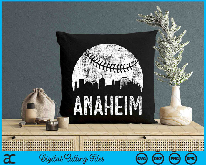 Anaheim Skyline Vintage Anaheim Baseball SVG PNG Digital Cutting Files