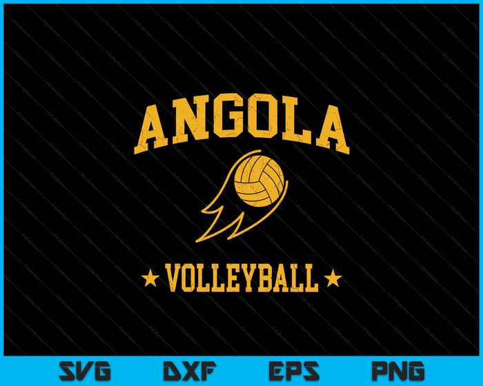 Angola Volleyball Vintage Gameday Retro Volleyball Lover SVG PNG Digital Printable Files