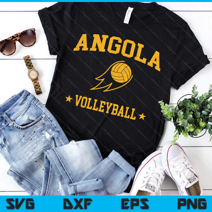 Angola Volleyball Vintage Gameday Retro Volleyball Lover SVG PNG Digital Printable Files