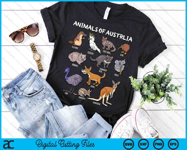 Animals Of Australia Australian Animal Educational SVG PNG Digital Printable Files