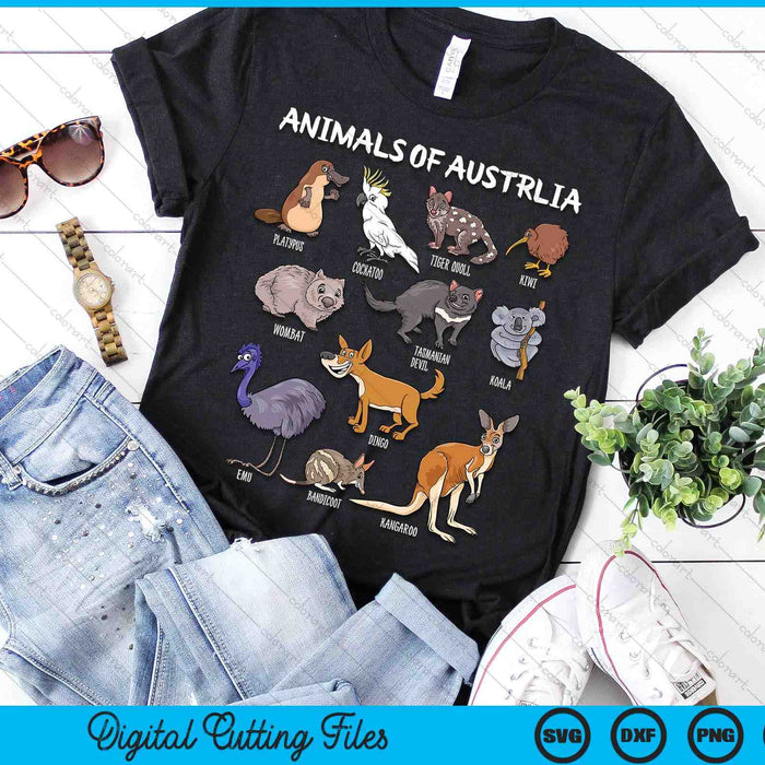 Animals Of Australia Australian Animal Educational SVG PNG Digital Printable Files