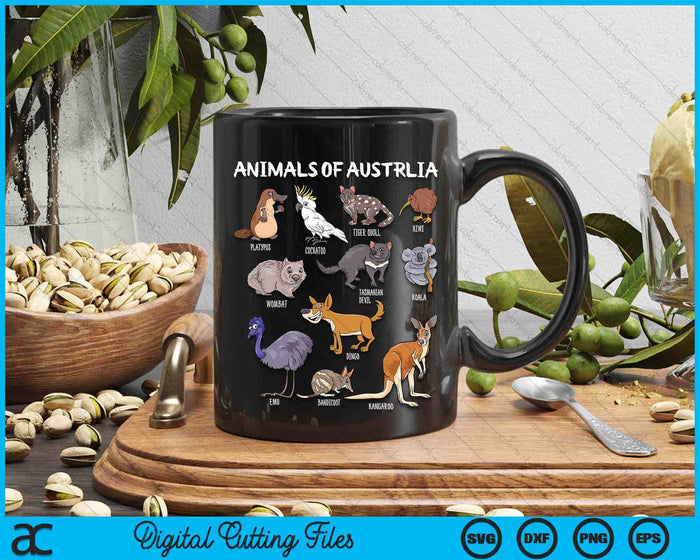 Animals Of Australia Australian Animal Educational SVG PNG Digital Printable Files