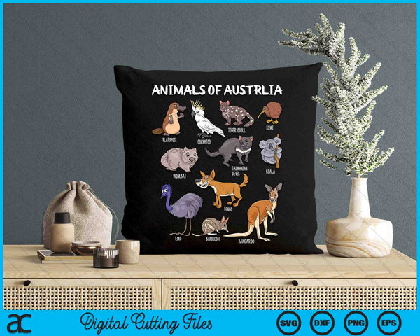 Animals Of Australia Australian Animal Educational SVG PNG Digital Printable Files