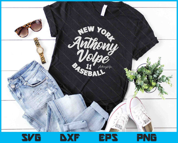 Anthony Volpe New York Baseball SVG PNG Digital Cutting Files
