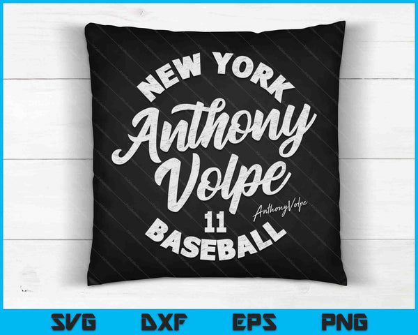 Anthony Volpe Nueva York Béisbol SVG PNG Archivos de corte digital