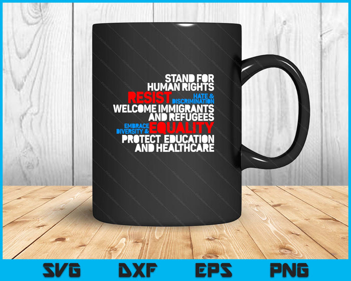 Anti Trump Protest Human Rights Resist SVG PNG Digital Printable Files