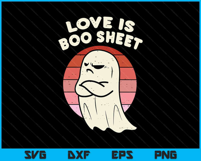 Anti Valentines Day Ghost Love Boo Sheet Single Awareness SVG PNG Digital Printable Files