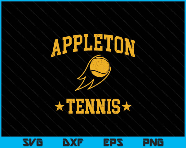 Appleton rapids tennis vintage gameday retro tennis lover SVG cut file