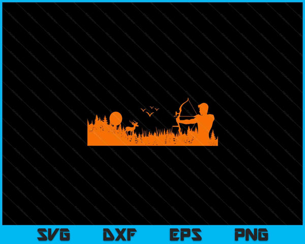 Archery Bow Hunter Deer Mule Elk Bow Hunting Accessories SVG PNG Digital Cutting Files