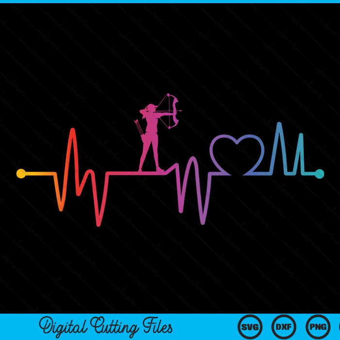 Archery heart wave archery lover SVG cut file