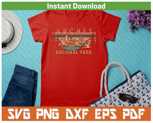 Arches National Park SVG PNG Digital Printable Files