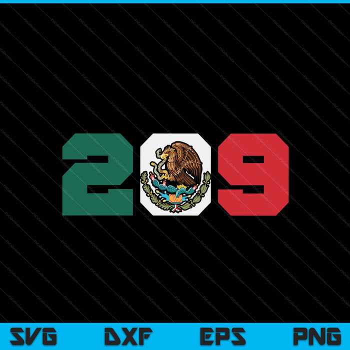 Area Code 209 Mexico SVG PNG Cutting Printable Files