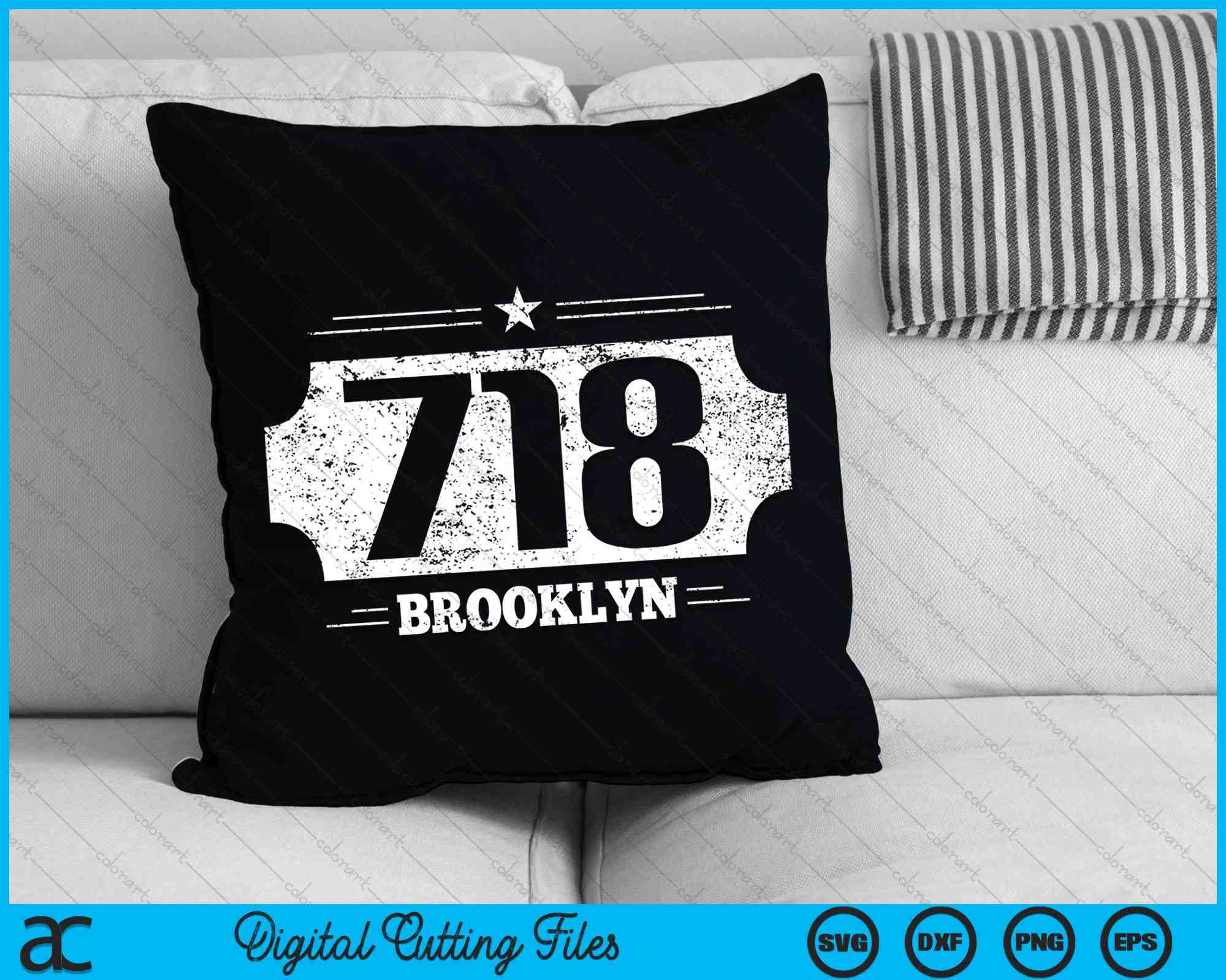 Area Code 718 Brooklyn SVG PNG Digital Cutting Files – creativeusarts