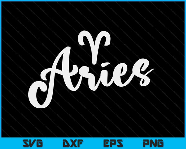 Aries Zodiac SVG PNG Digital Cutting Files