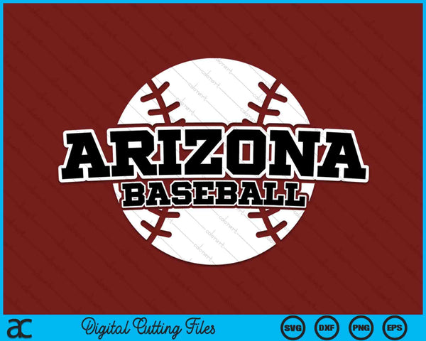Arizona Baseball Block Font SVG PNG Digital Cutting Files