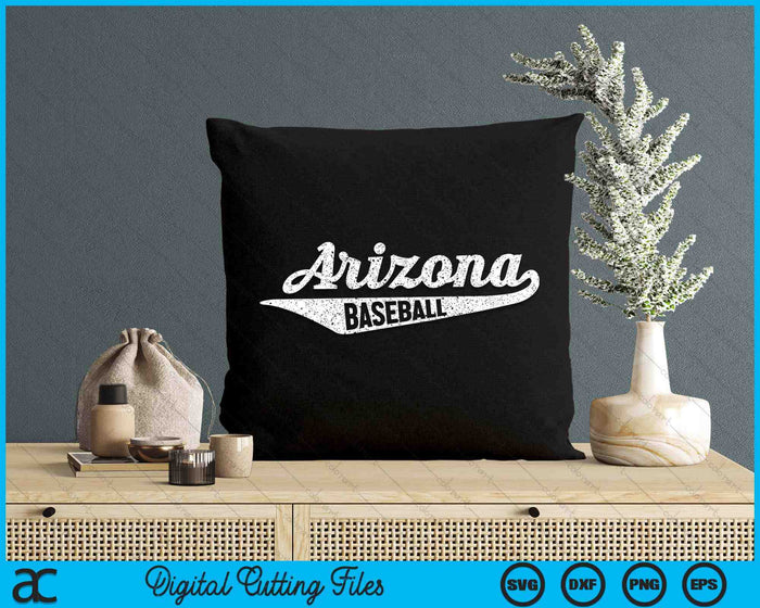 Arizona honkbal script Vintage noodlijdende SVG PNG digitale snijbestanden 