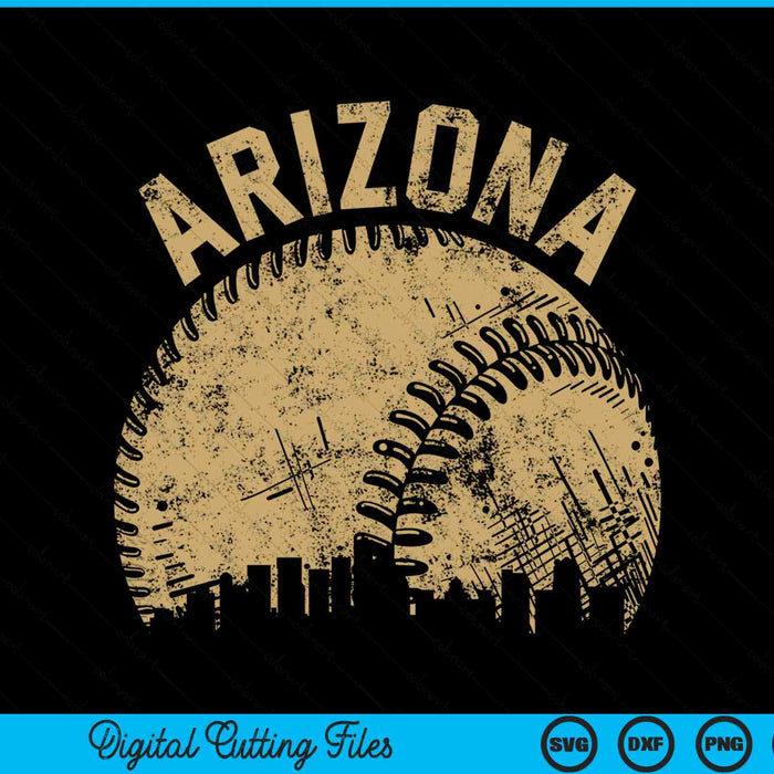 Arizona Baseball Skyline Player Coach Fan SVG PNG Digital Printable Files