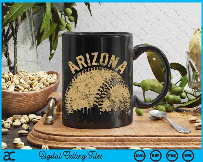 Arizona Baseball Skyline Player Coach Fan SVG PNG Digital Printable Files