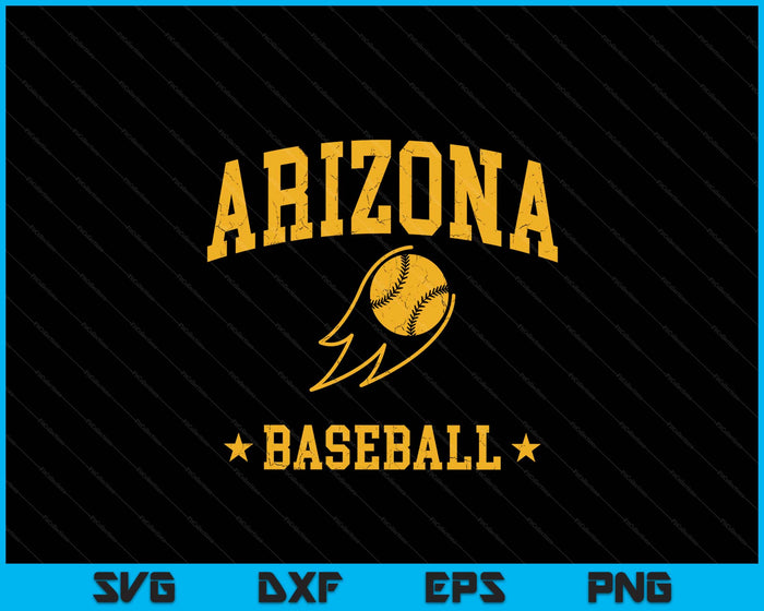 Arizona Baseball Vintage Gameday Retro Baseball Lover SVG PNG Digital Printable Files