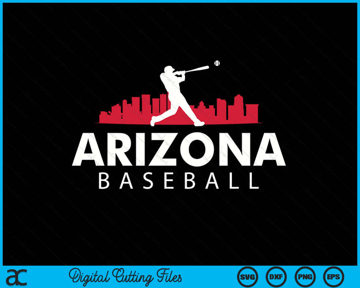 Arizona Baseball Vintage Minimalist Retro Baseball Lover SVG PNG Digital Printable Files