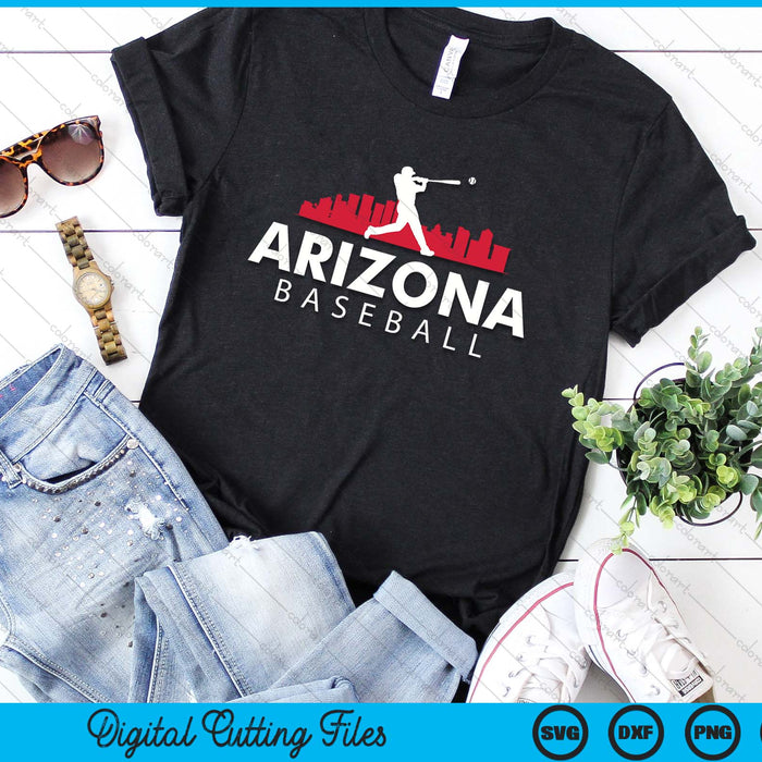 Arizona Baseball Vintage Minimalist Retro Baseball Lover SVG PNG Digital Printable Files