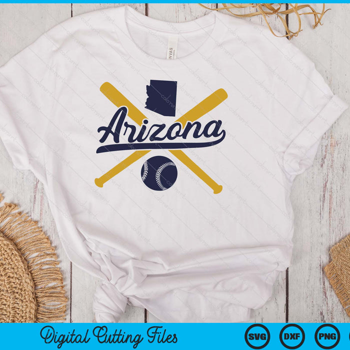 Arizona Baseball Vintage Wisconsin Pride Love City SVG PNG Digital Cutting Files