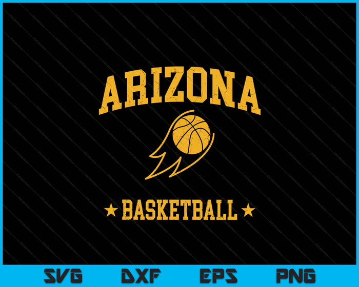 Arizona Basketball Vintage Gameday Retro Basketball Lover SVG PNG Digital Printable Files