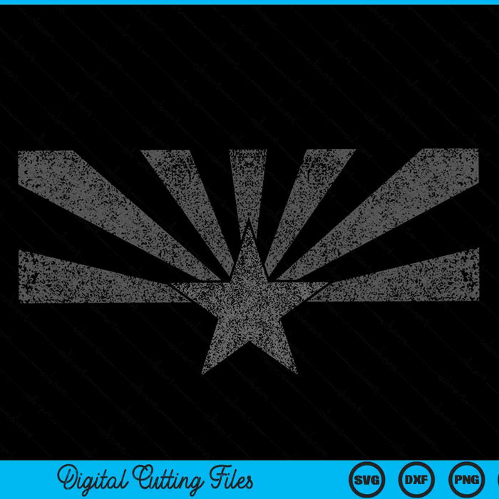 Arizona State Flag Distressed Vintage AZ Flag SVG PNG Digital Cutting Files