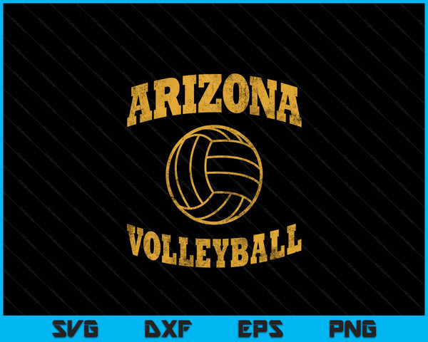 Arizona Volleyball Classic Vintage Distressed SVG PNG Digital Cutting Files