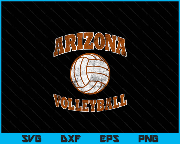 Arizona Volleyball Vintage Distressed SVG PNG Digital Cutting Files
