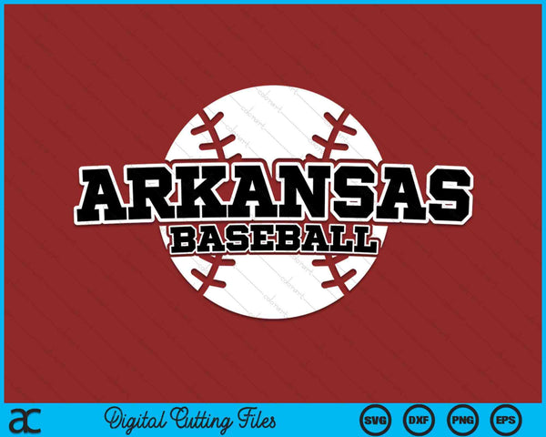 Arkansas honkbal blok lettertype SVG PNG digitale snijbestanden 