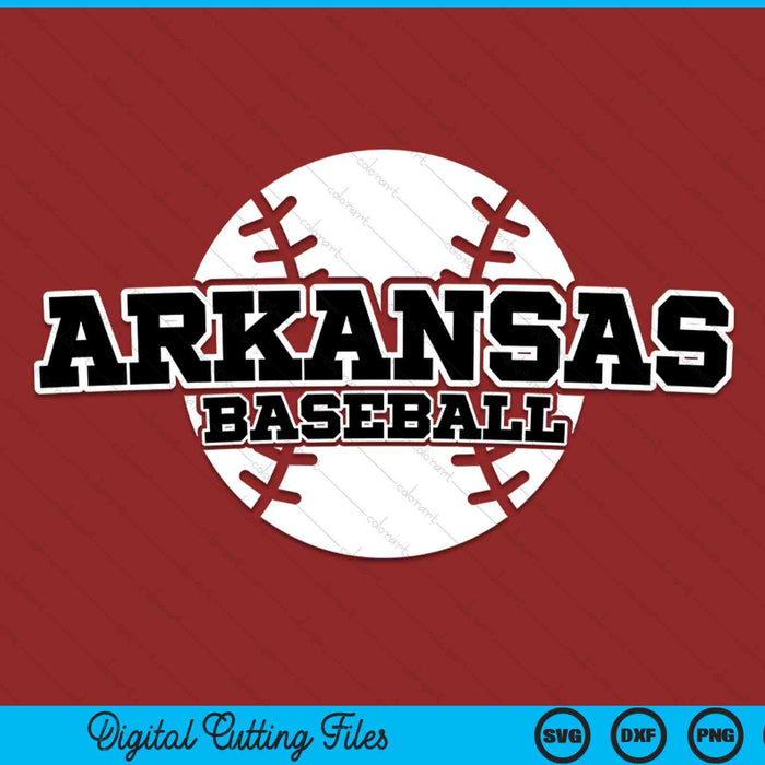 Arkansas baseball block font SVG cut file