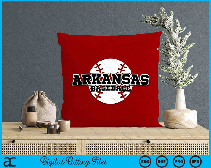 Arkansas Baseball Block Font SVG PNG Digital Cutting Files