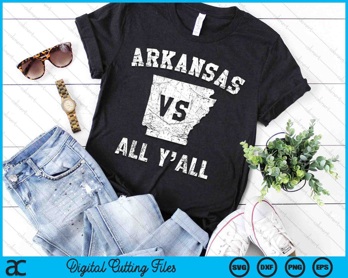 Arkansas VS All Yall For Y'all Men Women Kids SVG PNG Digital Cutting Files