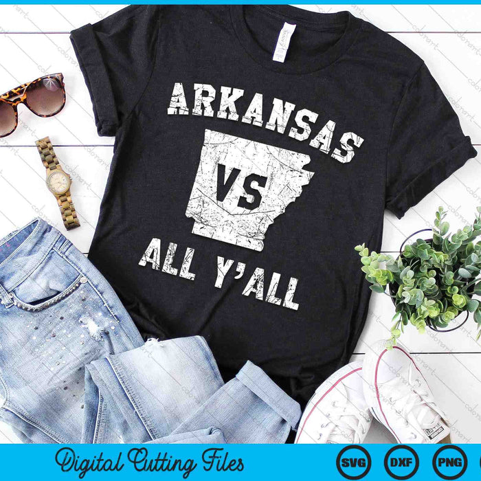 Arkansas VS All Yall For Y'all Men Women Kids SVG PNG Digital Cutting Files