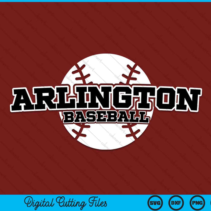 Arlington Baseball Block Font SVG PNG Digital Cutting Files