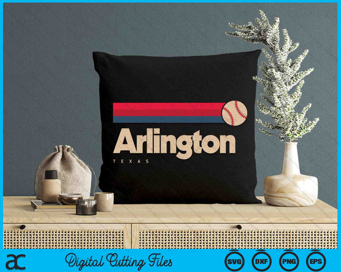 Arlington Baseball City Texas Retro Arlington SVG PNG Digital Cutting Files