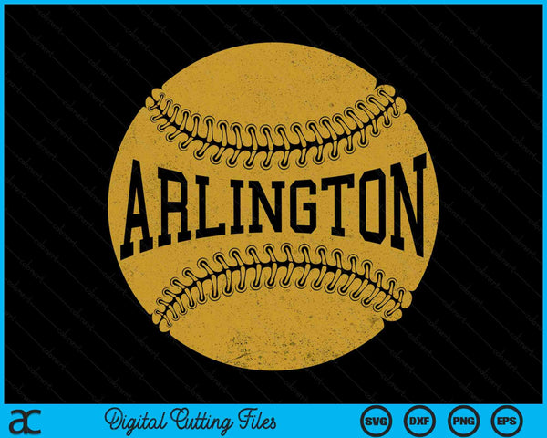 Arlington Baseball Fan SVG PNG Digital Cutting Files