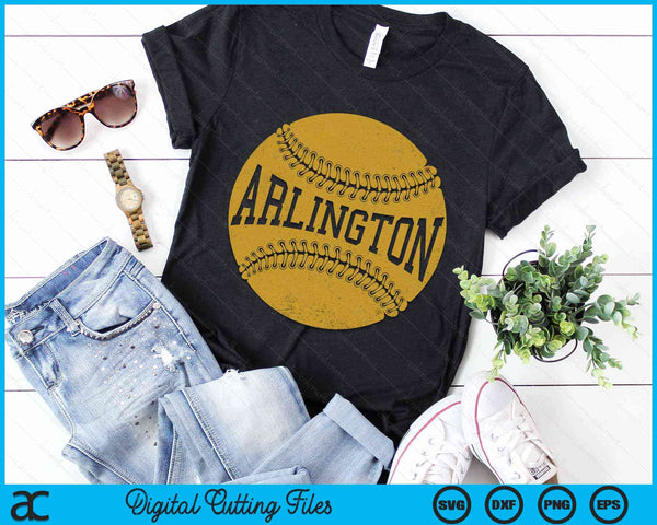 Arlington Baseball Fan SVG PNG Digital Cutting Files