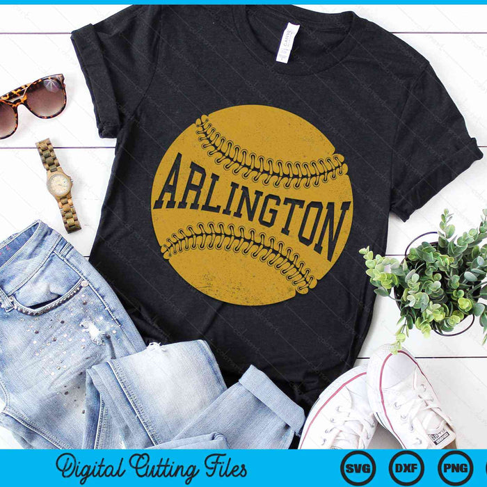 Arlington Baseball Fan SVG PNG Digital Cutting Files