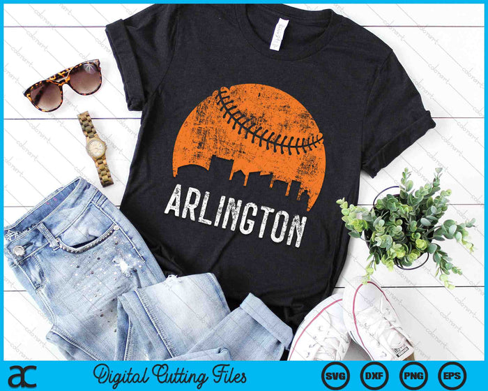 Arlington Skyline Arlington Baseball SVG PNG Digital Cutting Files