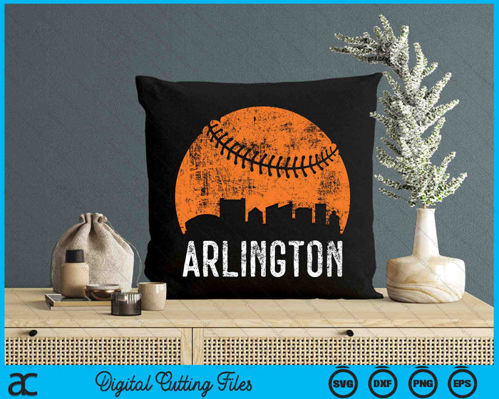 Arlington Skyline Arlington Baseball SVG PNG Digital Cutting Files